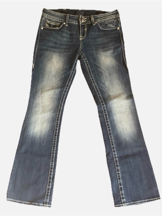 Vigoss Denim - Vigoss Chelsea Bootcut Women’s Jeans Size 7/8 Length 33 Embroidered Rhinestones